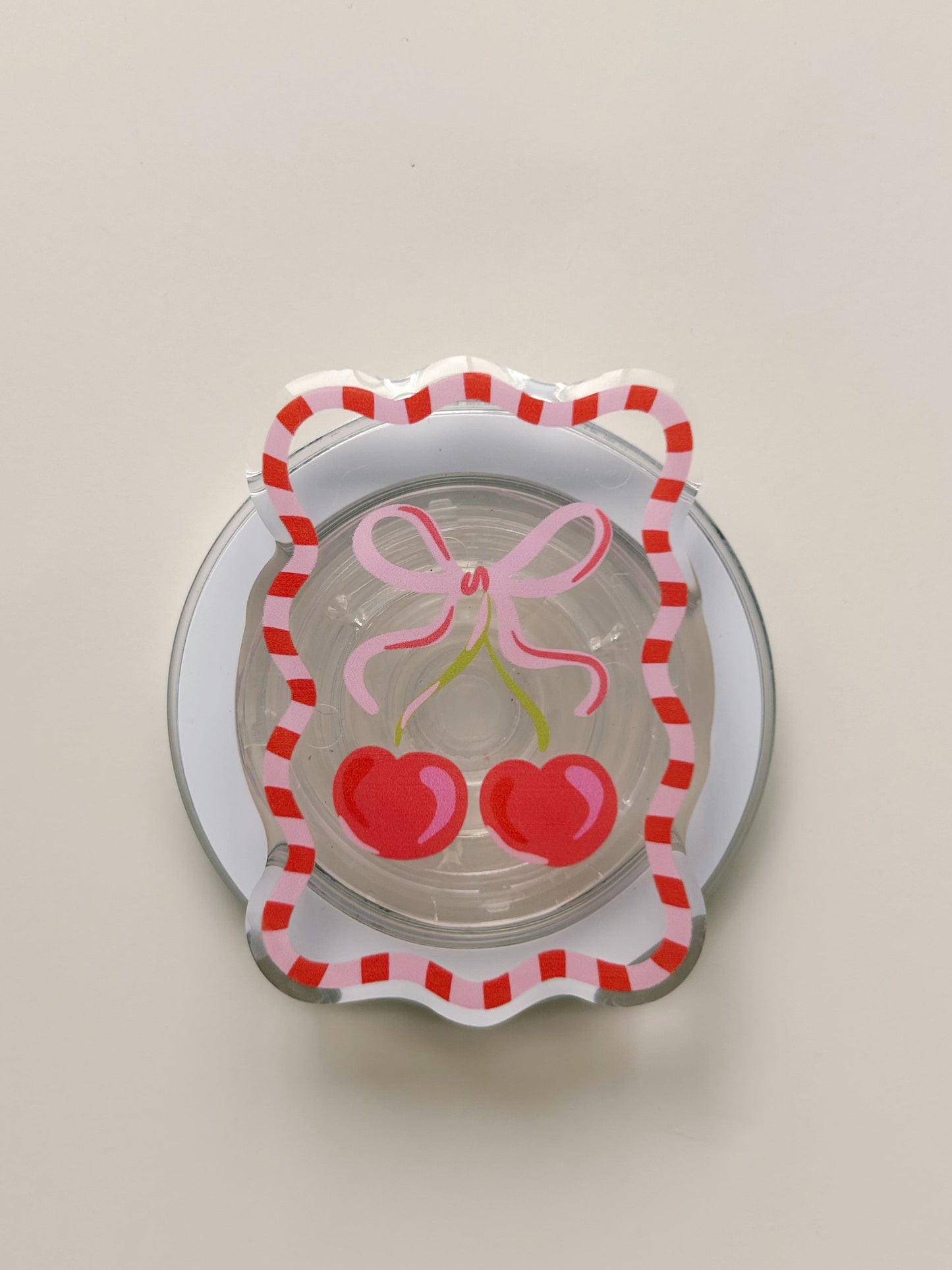 Clear Cherry Magnetic e-Reader Grip
