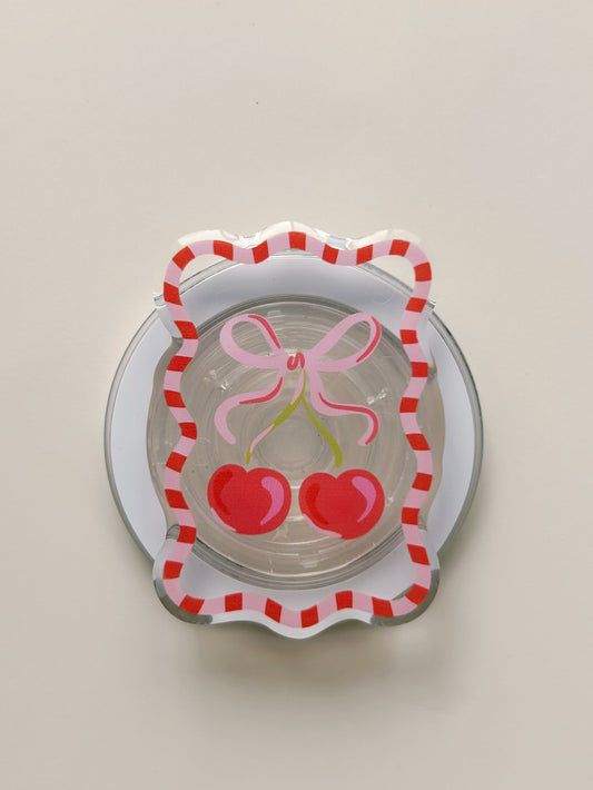 Clear Cherry Magnetic e-Reader Grip