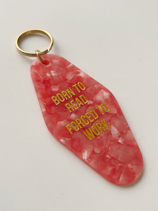 Born to Read Keychain
