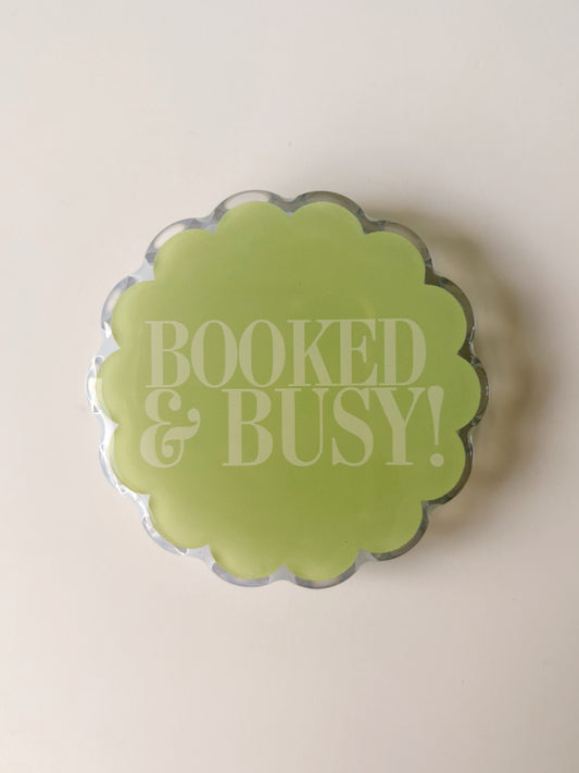 Green Booked & Busy Magnetic e-Reader Grip